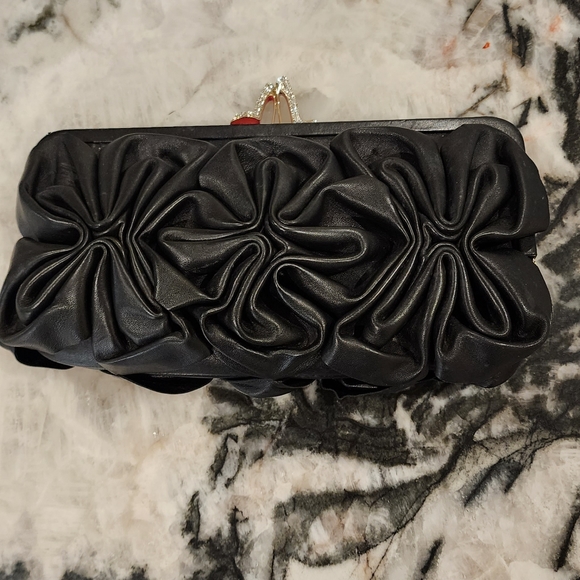 Christian Louboutin Handbags - Christian Louboutin vintage black 2-way clutch bag with hideaway 9" chain